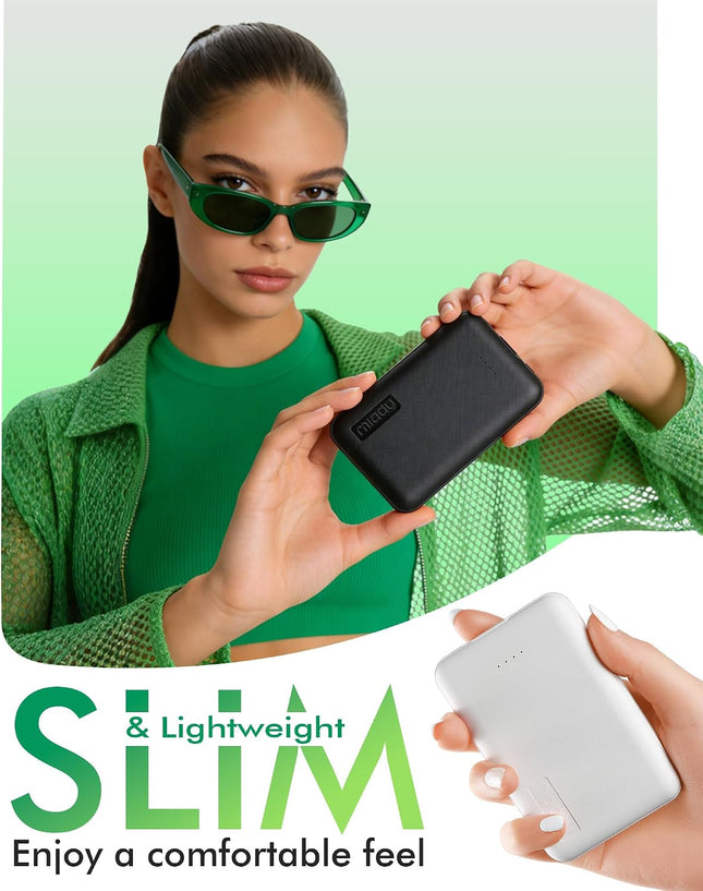 2 Pack 5000mAh Portable Charger Power Bank Dual USB Battery Pack Travel