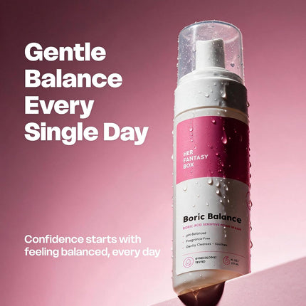 Her Fantasy Box Boric Balance Yoni Foam Wash pH-Balancing Feminine Cleanser 6 oz