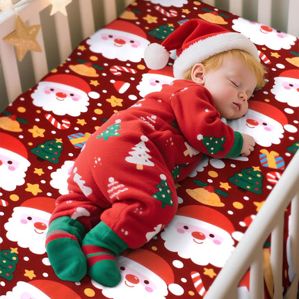 Christmas Crib Sheet – Baby Sheet for Standard Crib & Toddler Mattresses
