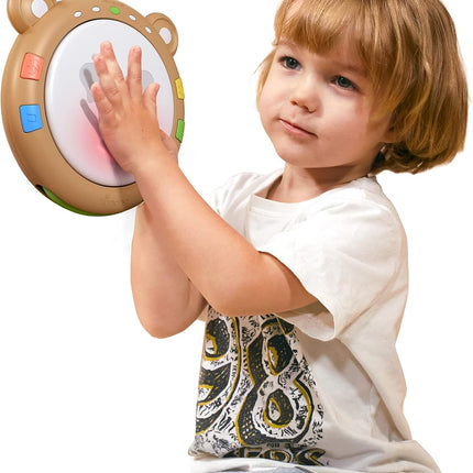 Baby Electronic Drum Toy, Musical Instrument with Light & Sound for Infants