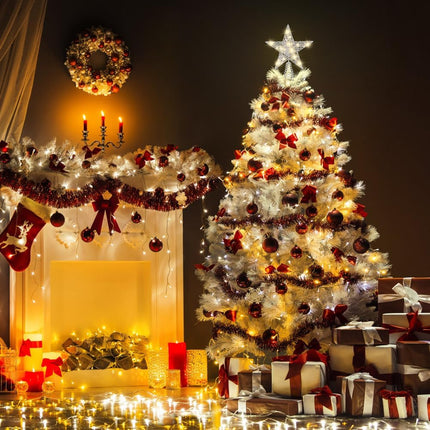 11.8" Silver Christmas Tree Topper Star – Lighted 20 LED Treetop Decoration