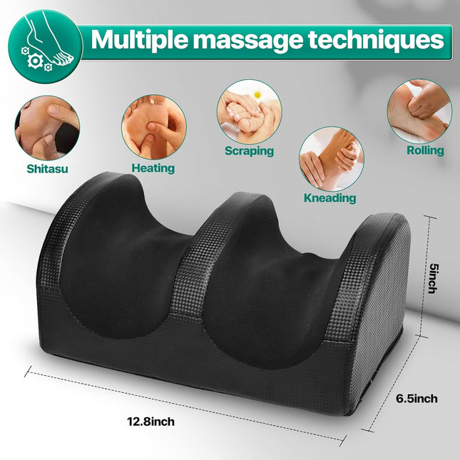 Foot Massager Machine with Rollers Open Design Pain Relief Relaxation