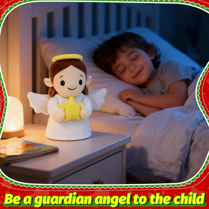 Christmas Tree Topper Angel 9'' Plush Cartoon Star Decoration Xmas Decor