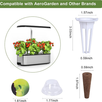 79Pcs Hydroponic Seed Pod Kit, Grow Sponges, Baskets, Domes, Labels & Tweezers