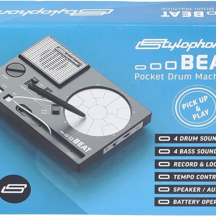 Beat Compact Stylus Drum Machine – 4 Drum Kits & 4 Bass Sounds, Loop Maker