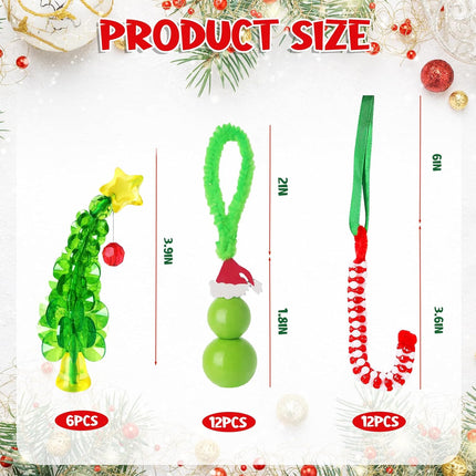 30-Piece Holiday Ornament Craft Kit – DIY Beaded Tree, Candy Cane & Ball Christmas Decorations