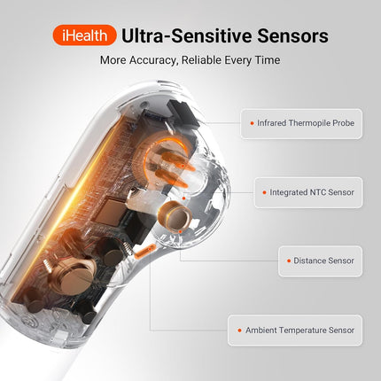 No-Touch Forehead Thermometer PT3, 1s Fast Accurate Digital LED, 3-Sensor, Quiet