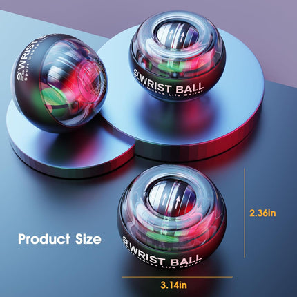 Auto Start Gyro Wrist Trainer Ball Forearm Grip Strength Exerciser Fitness
