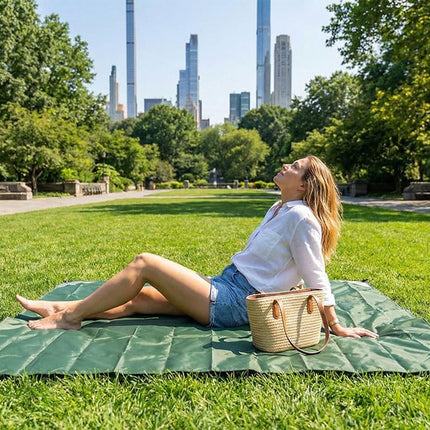 Pocket Picnic Blanket, Lightweight Sandproof & Water-Resistant Outdoor Mat, 55 × 60 Inch