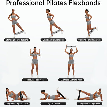 3-Set Resistance Bands – Heavy, Medium, Light Loops for Pilates & Yoga