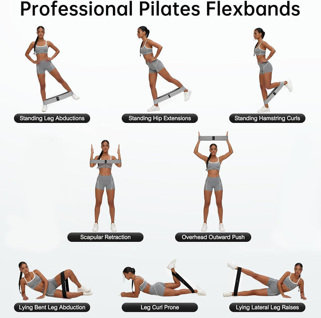 3-Set Resistance Bands – Heavy, Medium, Light Loops for Pilates & Yoga