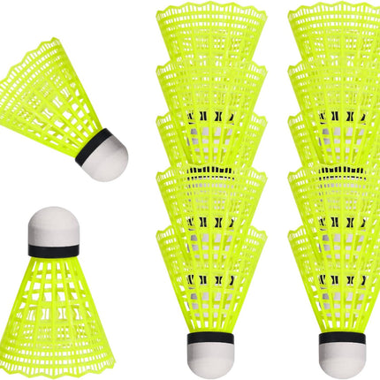 12 Pack Nylon Badminton Shuttlecocks, Durable Birdies for Indoor & Outdoor Training