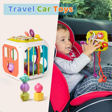 7 in 1 Baby Sensory Activity Cube Montessori Toy Shape Sorter Learning Gift