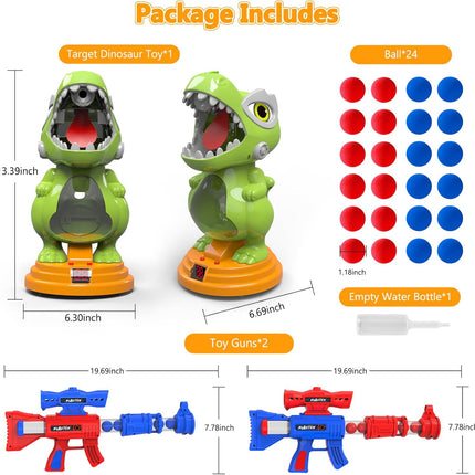 Moving Dinosaur Shooting Game Toy with Gun Lights Sound Mist Spray for Kids