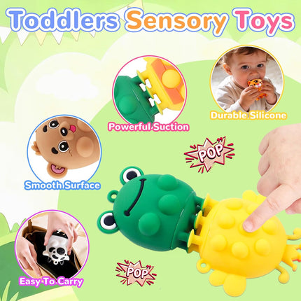 6 Piece Silicone Fidget Sensory Toys for Babies Toddlers Learning Play