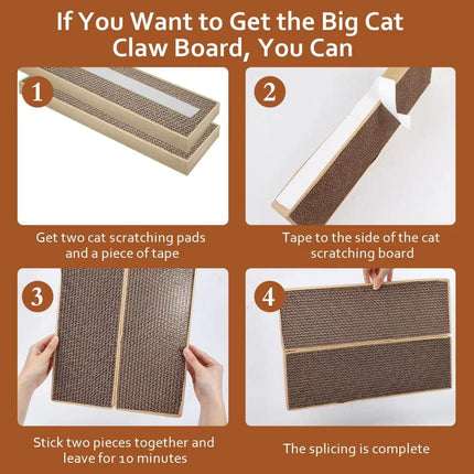 2-Pack Cat Scratch Pad – Double-Sided Cardboard Scratcher for Indoor Cats