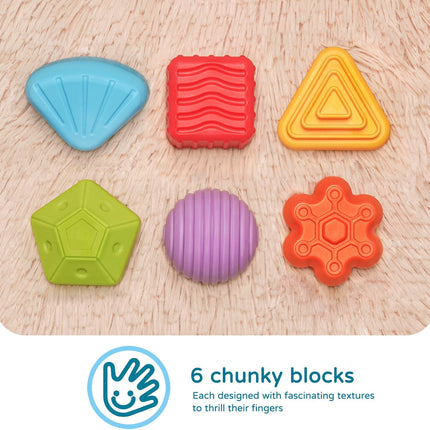 6PCS Montessori Toys for Toddlers 1+ – Sensory Shape Learning Cubes Set