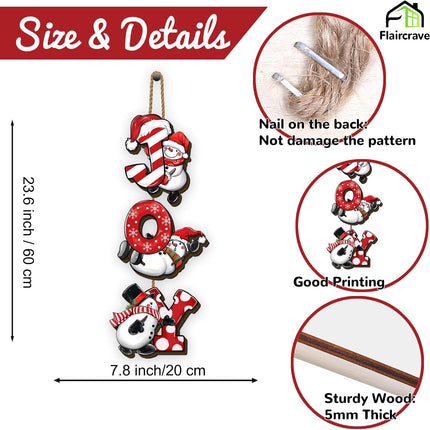 Red Christmas Snowman Wooden Wreath – Front Door Welcome Sign Holiday Home Decor