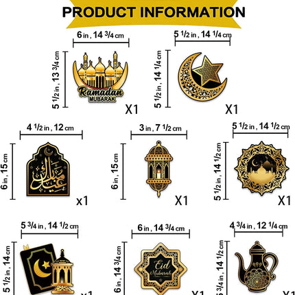 Ramadan & Eid Mubarak 2-in-1 Decoration Set – Banners & Hanging Swirls