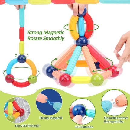 Magnetic Building Blocks for Kids 3+ – STEM Montessori Educational Toy Set