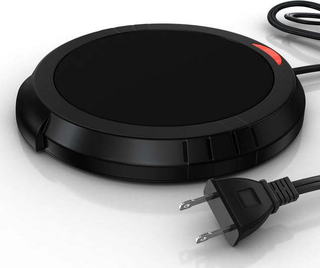 Candle Warmer Plate – Safe Flame-Free Scent Release, Black, Home & Office