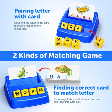 Kids Letter Matching Game Ages 3-8 Educational Toy Learning Birthday Gift