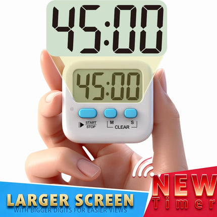 2 Digital Timers for Kids – Classroom, Kitchen, Exercise, Battery Included