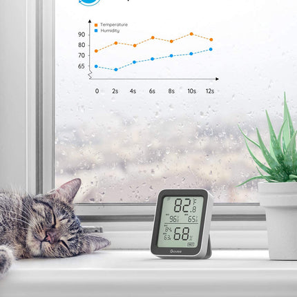 Bluetooth Temperature Sensor Hygrometer with 2-Year Data Export Storage