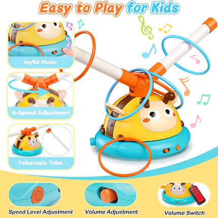 4-in-1 Outdoor Game – Jump, Toss, Ring & Baseball Toy for Kids 3–8