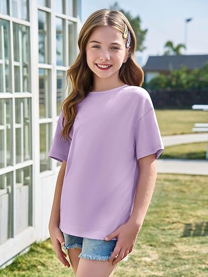 Girls Short Sleeve T Shirt Oversized Summer Tee Size 11-12 Years
