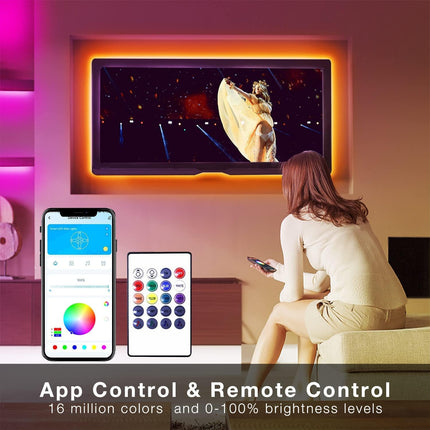 100ft Smart LED Light Strip Music Sync Lighting for Bedroom Home Decoration