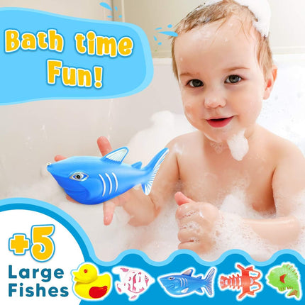 Large Magnetic Fish Catch Game with Rod Net for Pool Bath Water Table Kids