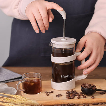Small French Press Coffee Maker 12oz 0.35L with Stainless Steel Filter