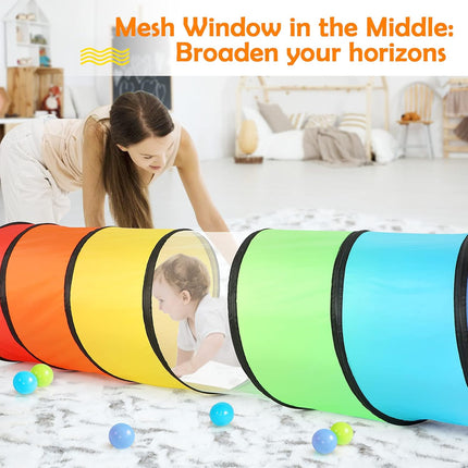 Kids Pop-Up Play Tunnel – Colorful Crawl Tent Toy for Toddlers & Pets