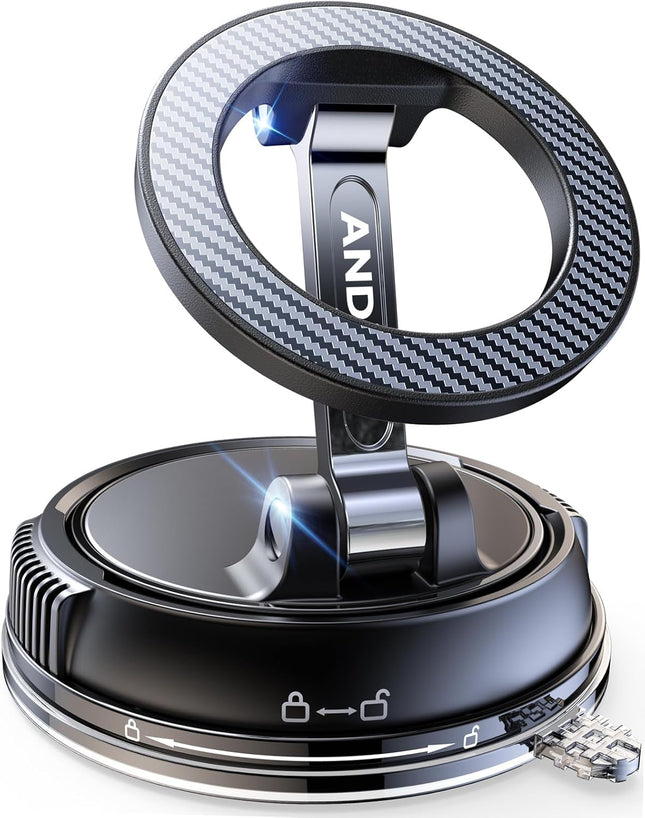 Car Phone Holder for MagSafe – 78+LBS Suction, 2400gf Magnetic, 360° Adjustable