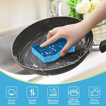 AIDEA Non-Scratch Kitchen Sponges 24-Pack Dual-Sided Dish Scrubbers
