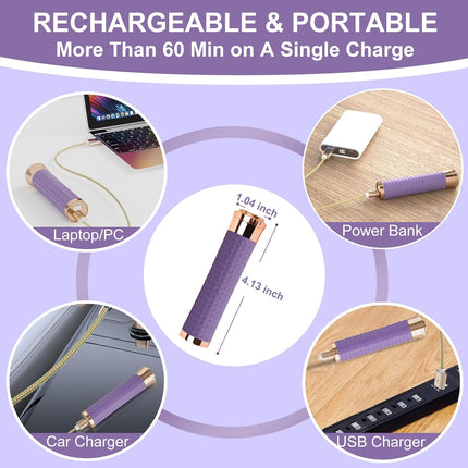 Facial Hair Remover for Women – Painless, Rechargeable, Portable, Pink