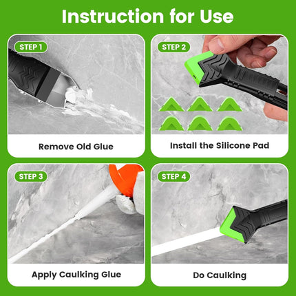 5-in-1 Sealant & Grout Tool – Silicone Pads, Kitchen & Bathroom Repair Kit