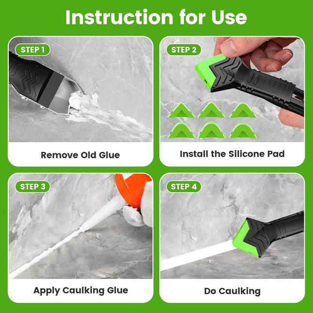5-in-1 Sealant & Grout Tool – Silicone Pads, Kitchen & Bathroom Repair Kit