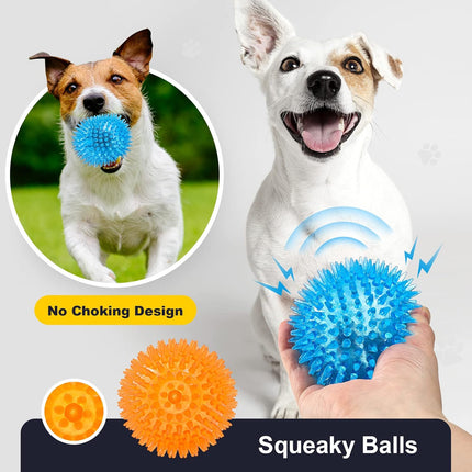 Dog Chew Toy Balls – 8 Pack Colors, 2.5", Safe BPA Free for Puppies