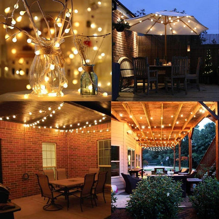 Merdeco Globe Plug-in String Lights 10FT 20 LED Warm White Indoor Outdoor