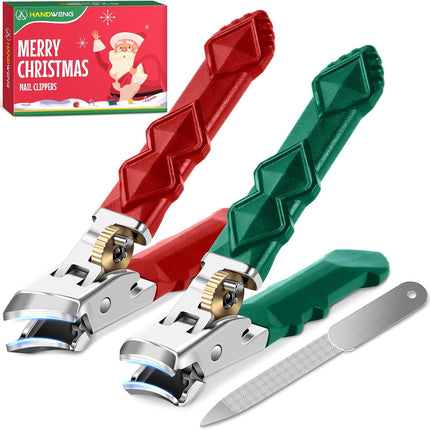 2025 Holiday Nail Clippers – Heavy Duty Wide Jaw Clippers for Tough Nails