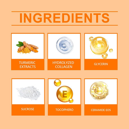 Turmeric Collagen Face Mask – Overnight Peel-Off for Hydration & Elasticity (2.65 oz)