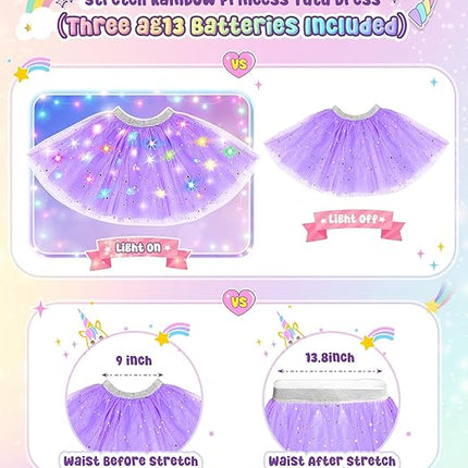 Light Up Princess Dress Up Set for Girls 3–6 – Unicorn Cape, Dress & Crown