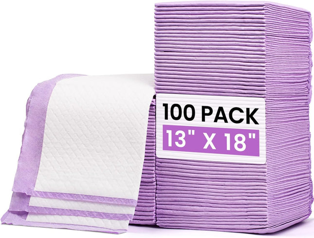 Baby Disposable Changing Pads – 100 Pack, Ultra Soft & Waterproof, 13x18in