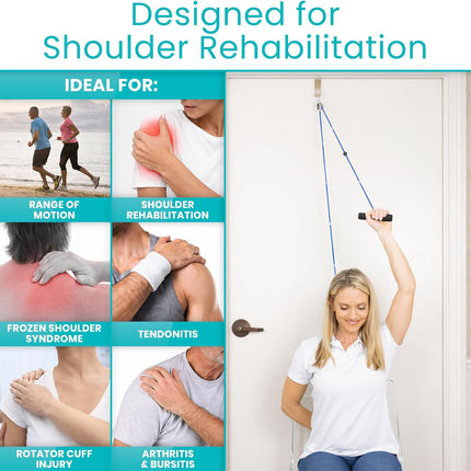 Shoulder Pulley for Physical Therapy Rotator Cuff Rehab Door Exercise