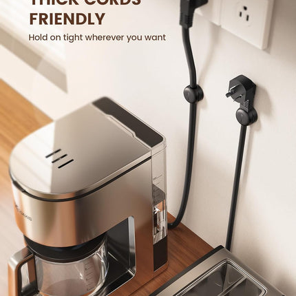6-Pack Cable Clips – Spring Cord Organizer for Desk & Nightstand Charging