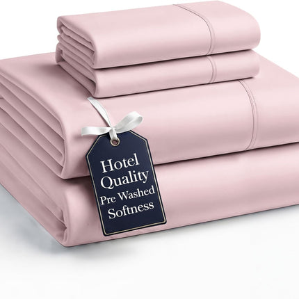4-Piece Queen Sheet Set, Soft Brushed Microfiber, 15" Deep Pocket, Sepia Rose