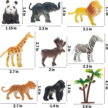 52-Piece Mini Animal Figurines – Safari & Jungle Toy Set for Kids