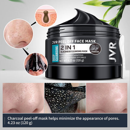 Charcoal Peel Off Face Mask for Men for Blackhead Removal and Deep Cleansing
